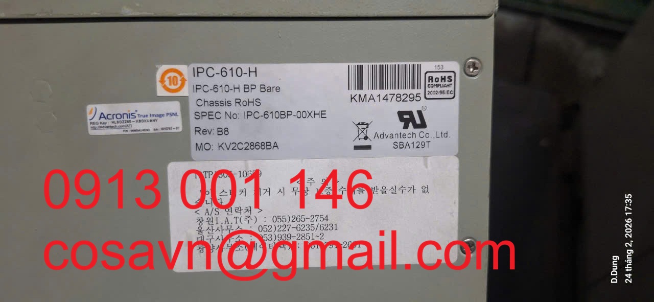 Khung máy tính công nghiệp gắn trên giá đỡ 4U IPC-610BP-00XHE